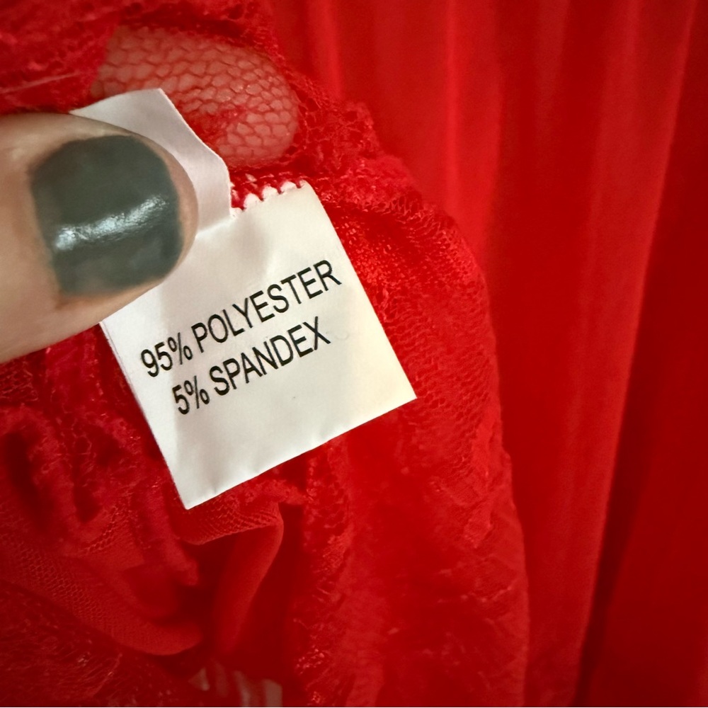 Red Lace Babydoll Lingerie - Picture 11 of 11